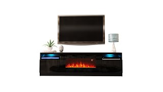 York 02 Electric Fireplace 79quot TV Stand Assembly [upl. by Ttennej]