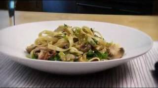 Tagliatelle with mushrooms and spinach recipe from Waitrose [upl. by Odlanra]