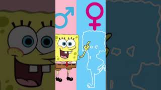 Spongebob gender swap edit 🤗💕 Perfect Outlines shorts spongebob [upl. by Leamse]