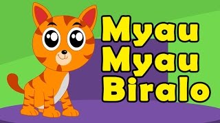 Myau Myau Biralo Yeta Tira Aau  म्याउ म्याउ बिरालो  Nepali Rhymes for Children [upl. by Ulita]