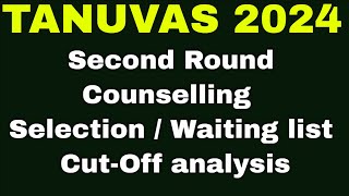 TANUVAS 2024  Second Round of Online Counselling  Selection  Waiting list  CutOff analysis [upl. by Germain]