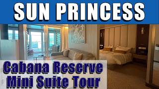 MASSIVE Sun Princess Cabana Mini Suite  Tour of Accessible Cabin 9361 [upl. by Oirtemed]