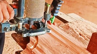 wood working tips and ideas  router youse technics  how to make a round door panel sbscraft [upl. by Basham]