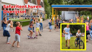 Safaritent huren Overijssel Camping Heidepark [upl. by Nylssej]