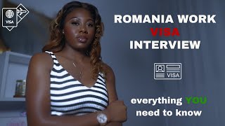 Master Romania Work Visa Interview 🇷🇴 Tips amp Tricks [upl. by Oneg]