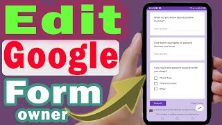 How to edit google form responses by owner step by step [upl. by Ecirtnahs]