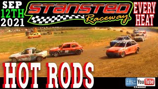 Stansted Raceway HOT RODS EVERY HEAT 12TH SEPTEMBER 2021 Stock Car Banger Racing Dirt Racing [upl. by Shenan]