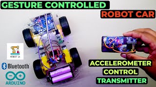 How to make a Gesture Control Robot Car Using Two HC 05 Bluetooth Modules And Arduino  Robot Lk [upl. by Yecats]