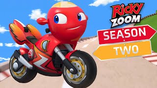 Ricky Races Away⚡️ Season Two ⚡️ Motorcycle Cartoon  Ricky Zoom  Cartoons For Kids [upl. by Blim]