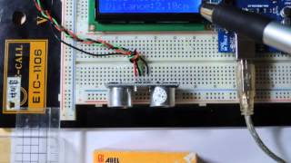 Ultrasonic detect distance amp display on LCD [upl. by Col]