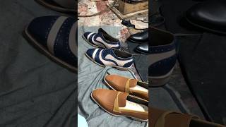 Leather Shoes making  Shoe Polishing handcraftedshoes menshoes shoes customshoes shoemaker [upl. by Ahtnamas225]