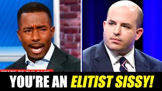 Black Trump supporter HUMILIATES Brian Stelter during live CNN clash [upl. by Ardnaxela]