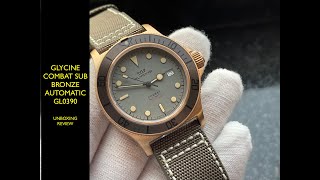 Glycine Combat Sub Bronze Automatic GL0390 Watch  Review Valjoux Relogios [upl. by Ylnevaeh]