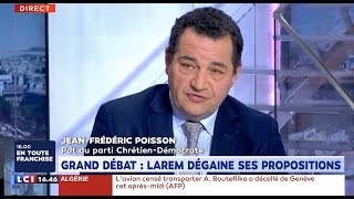 Coup de gueule de JeanFrédéric Poisson sur LCI  quotil faut un changement profond de politiquequot [upl. by Mientao657]