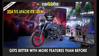 2024 TVS Apache RTR 160 4V First Look [upl. by Hutchison]