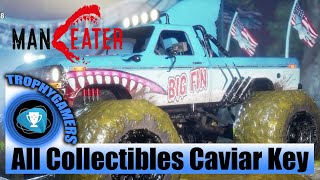 ManEater  All Collectibles Caviar Key  All Landmarks All License Plates amp All Caches Locations [upl. by Esilana791]