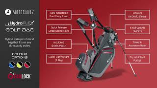 MOTOCADDY HydroFLEX GOLF BAG FEATURES [upl. by Vonni]