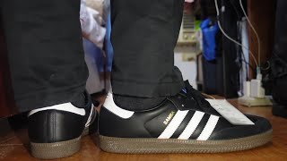 ADIDAS SAMBA OG  ON FEET  DETAILED LOOK  BLACK [upl. by Gensmer58]