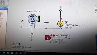 IR SENSOR OPERATED SERVO MOTOR USING PROTEUS [upl. by Anerrol]