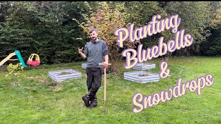 Planting up BLUEBELLS amp SNOWDROPS Cottage Garden Vlog 12 [upl. by Mirabella]