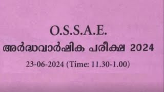 OSSAE CLASS 6 HALF YEARLY PREVIOUS QUESTION PAPER [upl. by Nolly690]