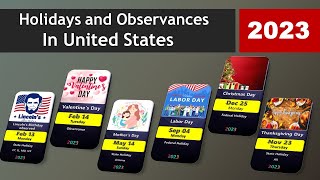 Holidays and Observances in United States in 2023 [upl. by Esilahs142]