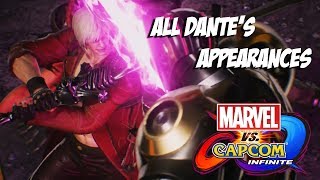 Marvel vs Capcom  Infinite  All Dantes Appearances [upl. by Suoivatram]