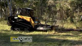 Davco Industrial Brushcutter and TerexASV PT100 PosiTrack Loader [upl. by Yewed]