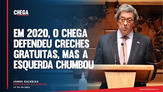 Em 2020 o CHEGA defendeu creches gratuitas mas a esquerda chumbou [upl. by Edniya702]