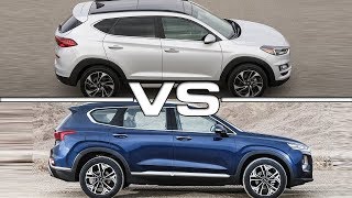 2019 Hyundai Tucson vs 2019 Hyundai Santa Fe [upl. by Einomrah]