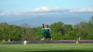 DHARTUVM H135 takeoff from UVM Helipad Burlington VT [upl. by Noivax765]