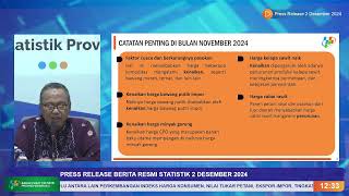 Rilis Berita Resmi Statistik BPS Provinsi Bengkulu 2 Desember 2024 [upl. by Elyn177]