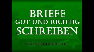 Deutsch Lernen  BRIEFE schreiben  Briefformen [upl. by Kirima]