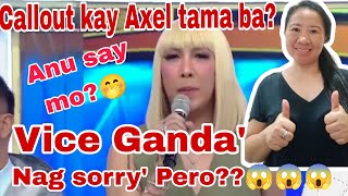 Isyo sa pag call out kay Axel No need to apologise ayon kay Vice axelcruz [upl. by Deth818]