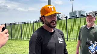 Tennessee Head Coach Tony Vitello on Hunter Ensley’s Injury Status At College World Series [upl. by Lerud]