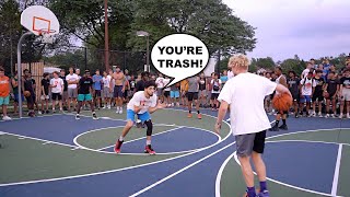 Trash Talker CLAPS In My Face Then Gets EXPOSED 5v5 Basketball At The Park [upl. by Nwahshar]