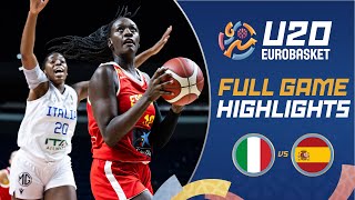 SemiFinals Italy 🇮🇹 vs Spain 🇪🇸  Extended Highlights  FIBA U20 Womens EuroBasket 2024 [upl. by Fink]