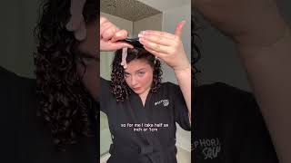 HOW TO DEFINE FRIZZY ROOTS ON CURLY HAIR USING A BRUSH [upl. by Anamor300]