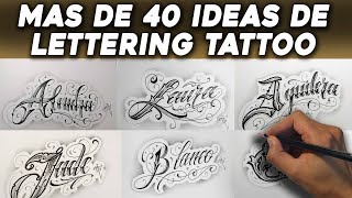 Más de 40 IDEAS PARA TATUAR LETTERING 🤩 LETTERING TATTOO IDEAS 1  Nosfe Ink tatuajes de letras [upl. by Nylaras]