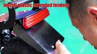 How to install extended fendersArwibon Q30 Electric Scooter [upl. by Tesil]