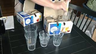 Duralex Picardie Clear Drinking Glasses amp Tumbler Set Unboxing [upl. by Ateekahs453]