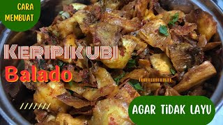 CARA MEMBUAT KERIPIK UBI BALADO YANG RENYAH  CAMILAN KERIPIK UBI [upl. by Nosahc991]