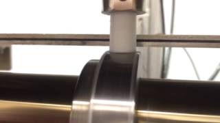 Tribological test of PTFE on a Blockonring config U of Houston Tribogroup [upl. by Kiryt]