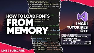 Dear ImGui C How to Load Fonts from Memory Byte Array [upl. by Clotilde650]