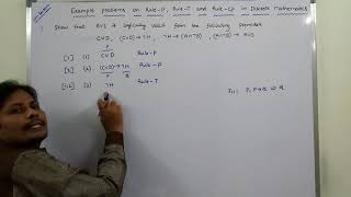 PART1 INFERENCE RULES  EXAMPLES PROBLEMS ON INFERENCE RULESRULEPRULET  RULE  P  RULE T [upl. by Waers]