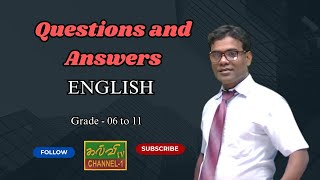 ஆங்கிலம்  Questions and Answers  Grade  06 to 11  0709 2024 [upl. by Mandelbaum]