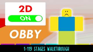 DCO 2D Obby 1119 Stages Walkthrough without skips With deaths [upl. by Anelahs]