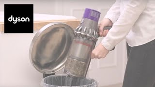 How to empty the bin on your Dyson Cyclone V10™ cordless vacuum [upl. by Aronle399]