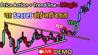 Trend Line Trading Secret With Price Action  Breakout Breakdown Price action trading strategies [upl. by Anaicul]