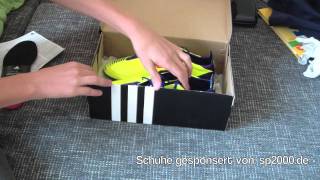 Unboxing Adidas Adizero F50 Sprintskin NEONElectricity  FreekickzHD [upl. by Dranel]